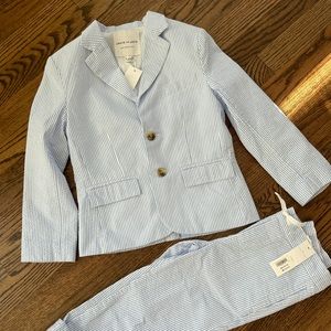 Boys Janie and Jack size 6 NWT pinstripe suit